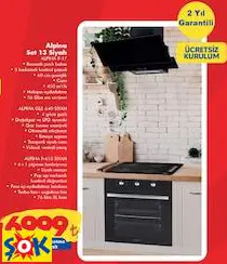 ALPİNA SET 13 SİYAH ANKASTRE